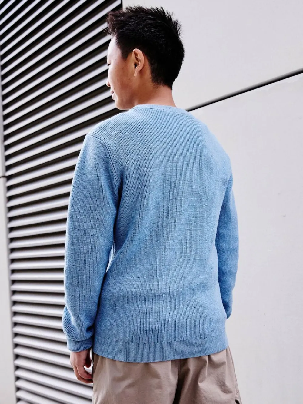 Best Next Blue Without Stag Cotton Crew Neck Knitted Jumper (3-16yrs)