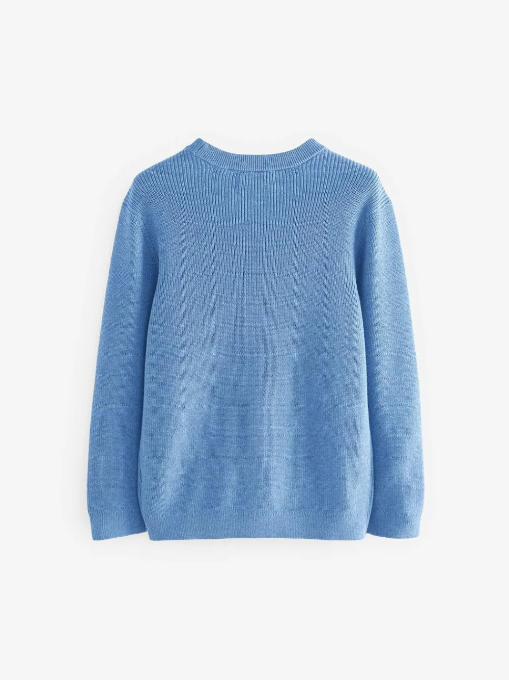 Best Next Blue Without Stag Cotton Crew Neck Knitted Jumper (3-16yrs)