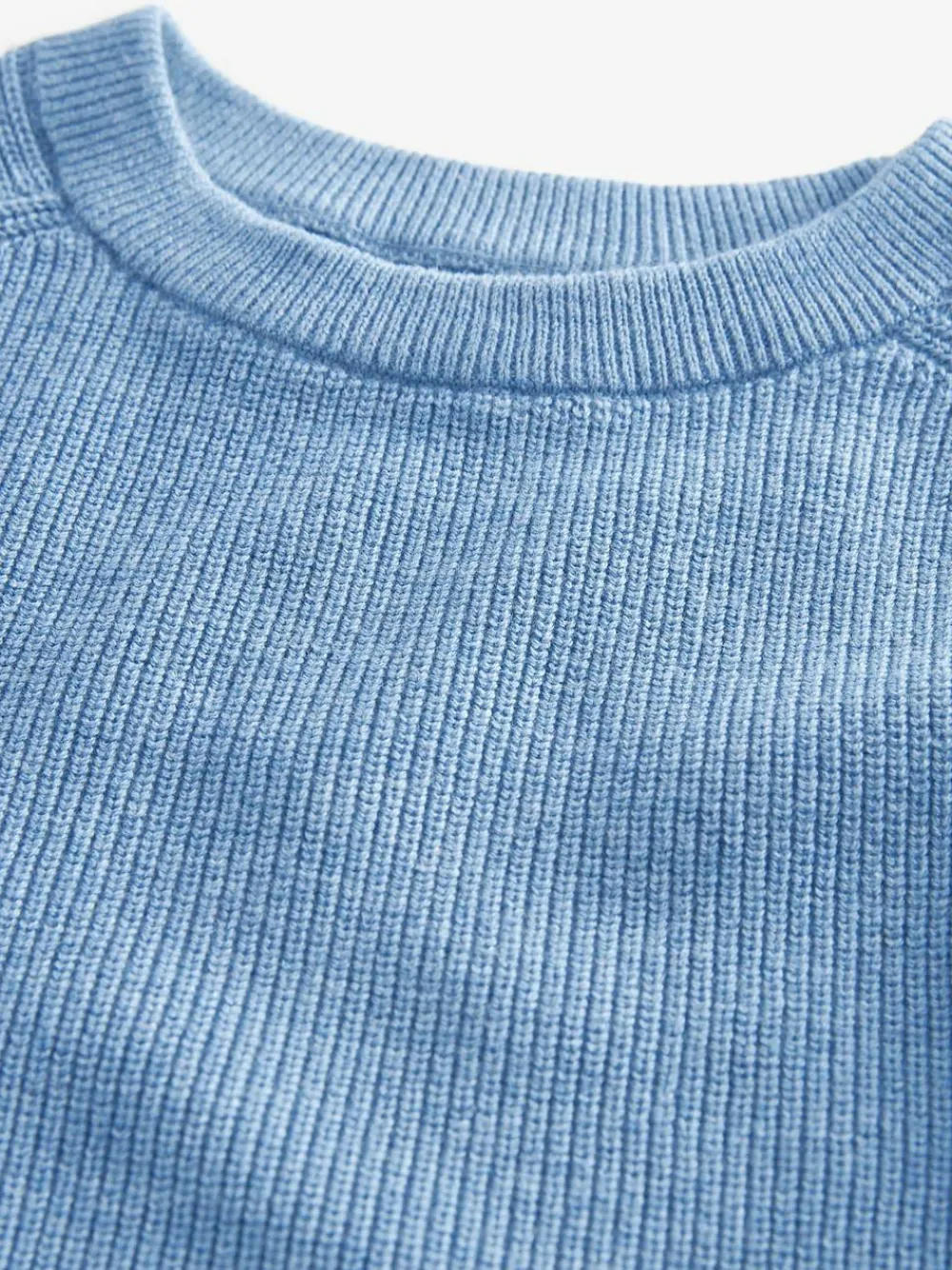 Best Next Blue Without Stag Cotton Crew Neck Knitted Jumper (3-16yrs)