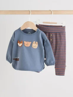 Next Blue Woodland Baby Top and Leggings Set 2 Piece (0mths-3yrs)^BOY Newborn Clothing|Baby Winter Clothing