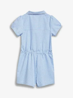 Sale Next Zip Front Cotton Rich Gingham School Playsuit (3-14yrs) Blue