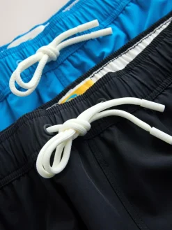 Discount Next Motionflex 5 Inch Swim Shorts 2 Pack Blue/Black