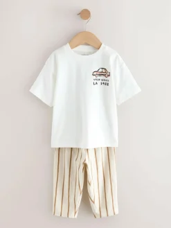 Next Short Sleeve T-Shirts & Joggers Set 3 Pack (3mths-7yrs)^BOY Shorts|Tops