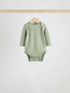 Sale Next Baby Long Sleeve Bodysuits 5 Pack Blue/Brown