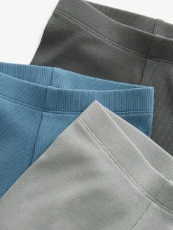 New Next Leggings 3 Pack (3mths-7yrs) Blue/Charcoal