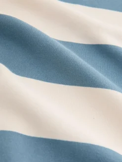 Clearance Next Blue/Ecru Striped Graphic 'Colarado' City Longsleeve Crewneck Sweatshirt