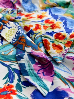 Next V-Neck Tie Waist Long Sleeve Midi Dress^Women Occasion Dresses|Midi Dresses