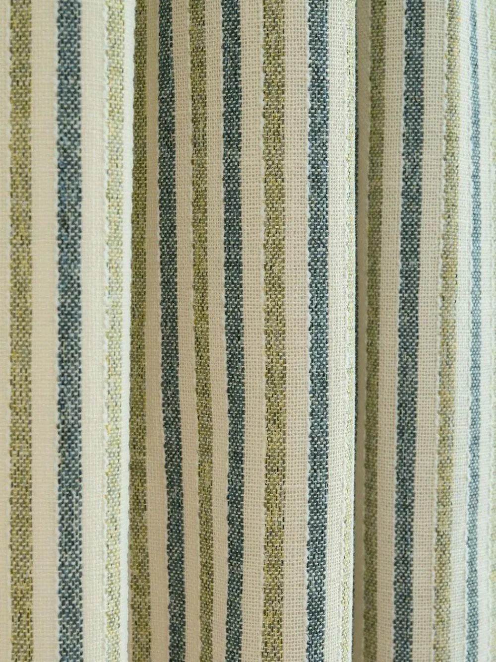 Online Next Blue/Green Stripe Pencil Pleat Curtains