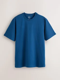 Next Blue/Green/Grey/Orange/White/Brown Regular Fit Essential Cotton T-Shirts 6 Pack^ Nightwear|Tops & T-Shirts