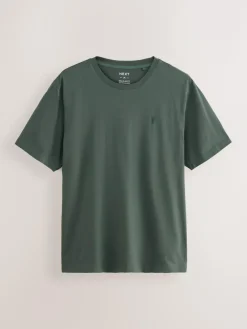 Next Blue/Green/Neutral/Brown Regular Fit T-Shirts 4 Pack