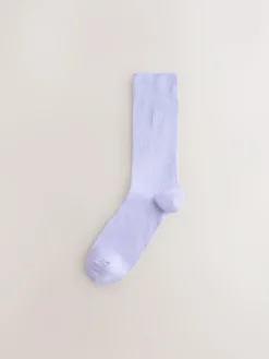 Hot Next 8 Pack Embroidered Lasting Fresh Socks Blue/Green/Purple