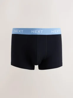 Sale Next Blue/Green/Yellow Waistband 10 pack Cotton Rich Blend Hipsters Boxers