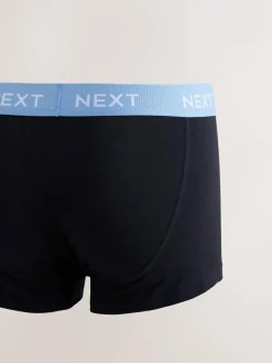 Sale Next Blue/Green/Yellow Waistband 10 pack Cotton Rich Blend Hipsters Boxers