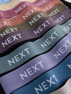 Sale Next Blue/Green/Yellow Waistband 10 pack Cotton Rich Blend Hipsters Boxers