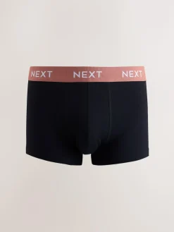 Sale Next Blue/Green/Yellow Waistband 10 pack Cotton Rich Blend Hipsters Boxers