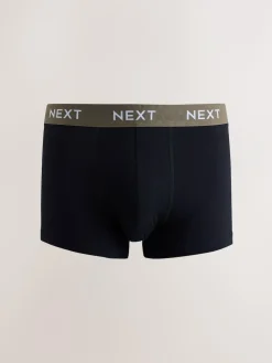 Sale Next Blue/Green/Yellow Waistband 10 pack Cotton Rich Blend Hipsters Boxers