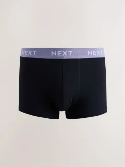 Sale Next Blue/Green/Yellow Waistband 10 pack Cotton Rich Blend Hipsters Boxers