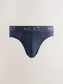 Hot Next 5 Pack Cotton Rich Briefs Blue/Grey
