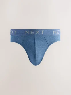 Hot Next 5 Pack Cotton Rich Briefs Blue/Grey