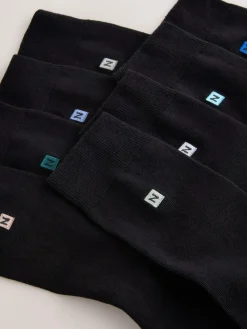 Sale Next Blue/Grey Logo Embroidered Lasting Fresh Socks 8 Pack