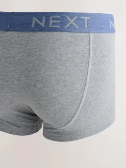 Next Blue/Grey Marl 10 pack Cotton Rich Blend Hipsters Boxers^ Underwear|Underwear