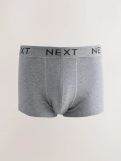 Next Blue/Grey Marl 10 pack Cotton Rich Blend Hipsters Boxers^ Underwear|Underwear