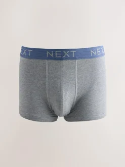 Next Blue/Grey Marl 10 pack Cotton Rich Blend Hipsters Boxers^ Underwear|Underwear
