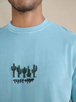 Next Blue/Grey Terry Urban Short Sleeve Jersey Pyjamas Set^ Pyjamas