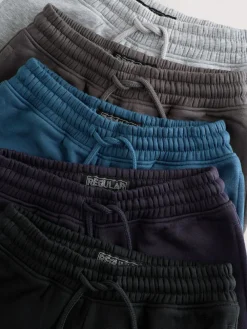 Next Regular Fit Basic Joggers 5 Pack (3-16yrs)^BOY Joggers|Sweat Pants