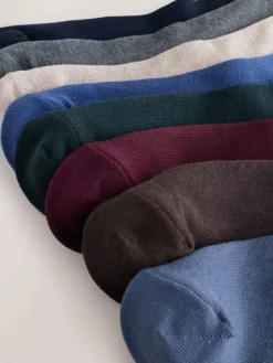 Clearance Next 8 Pack Embroidered Lasting Fresh Socks Blue/Grey/Green