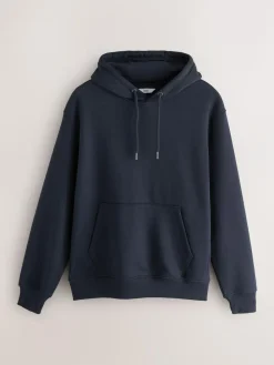 Hot Next Cotton Rich Jersey Overhead Hoodies 2 Pack Blue/Khaki Green