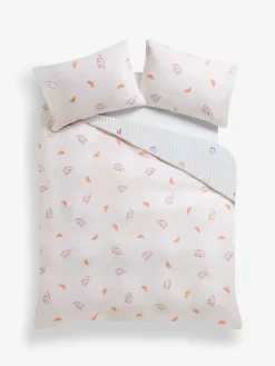 Sale Next Blue/Natural Breakfast In Bed Reversible Duvet Cover and Pillowcase Set