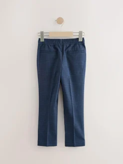 Sale Next Blue/Navy Check Pull On Suit Trousers (3-16yrs)
