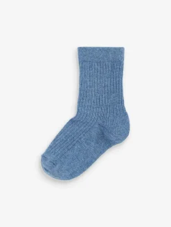 Sale Next Cotton Rich Fine Rib Socks 7 Pack Blue/Navy