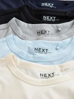 Next Long Sleeve Crew Neck T-Shirts 5 Pack^Women Tops & T-Shirts