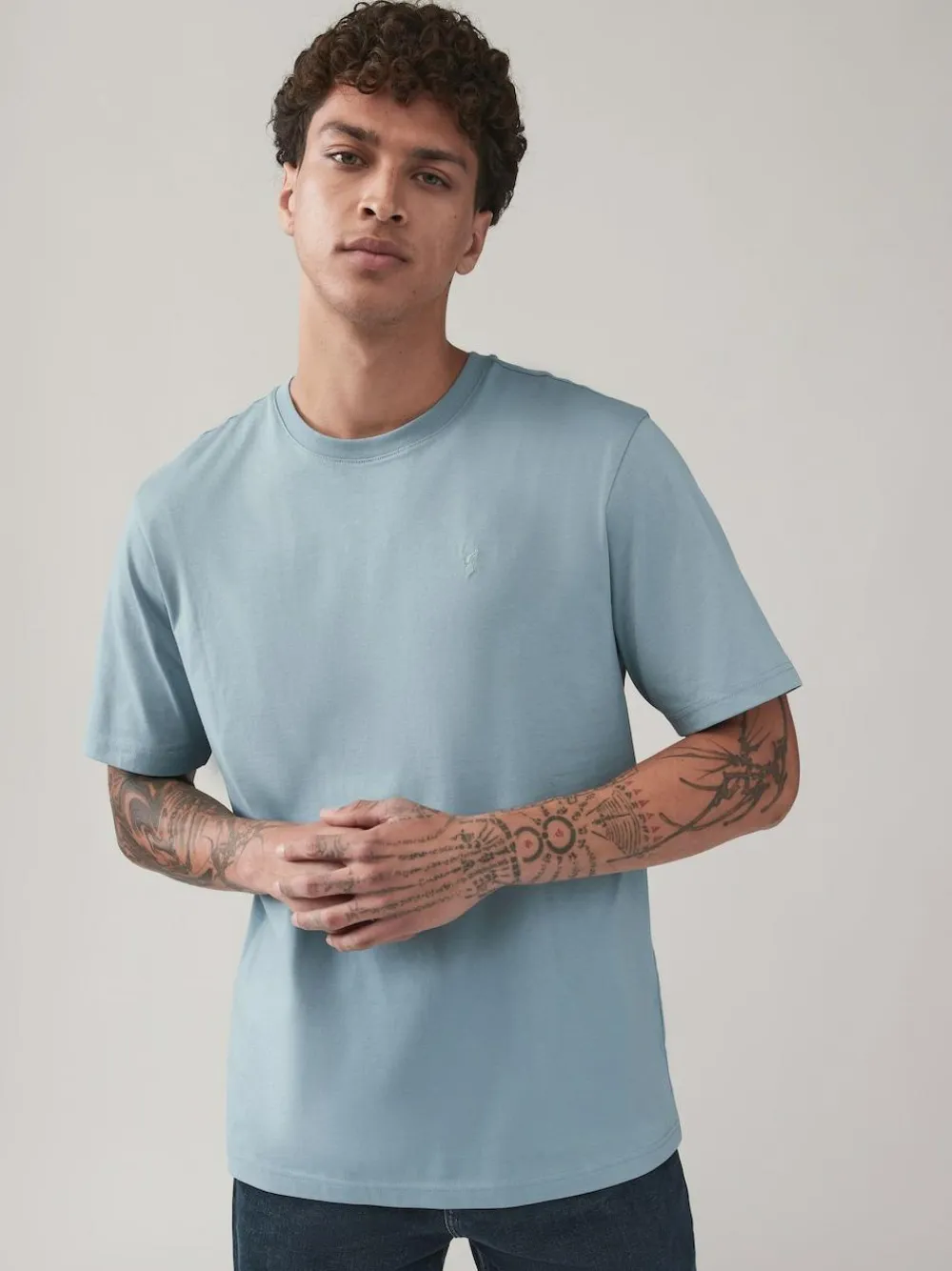 Sale Next Blue/Navy/White/Steel Regular Fit T-Shirts 4 Pack