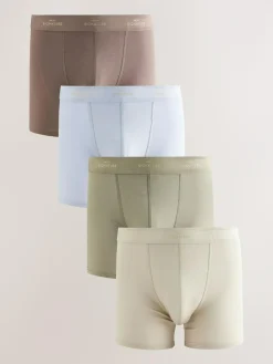 Hot Next Signature Cotton Rich Boxers 4 Pack Blue/Neutral/Green