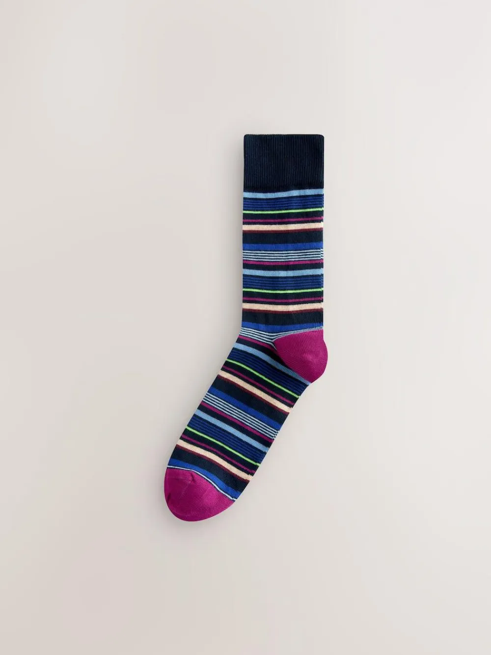 Online Next Blue/Orange Pattern Socks 8 Pack
