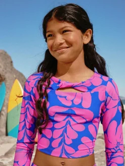Next Blue/Pink Floral Print Long Sleeved Bikini (3-16yrs)^ Swimwear