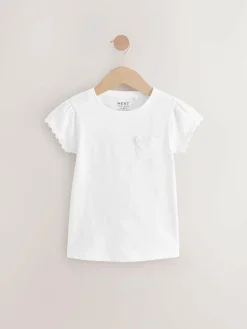 Clearance Next Blue/Pink/White Daisy Trim T-Shirts 3 Pack (1.5-16yrs)