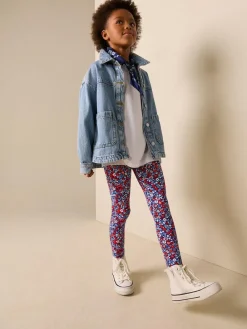 Next Blue/Red Floral Leggings (3-16yrs)^ Pants & Leggings|Pants & Leggings
