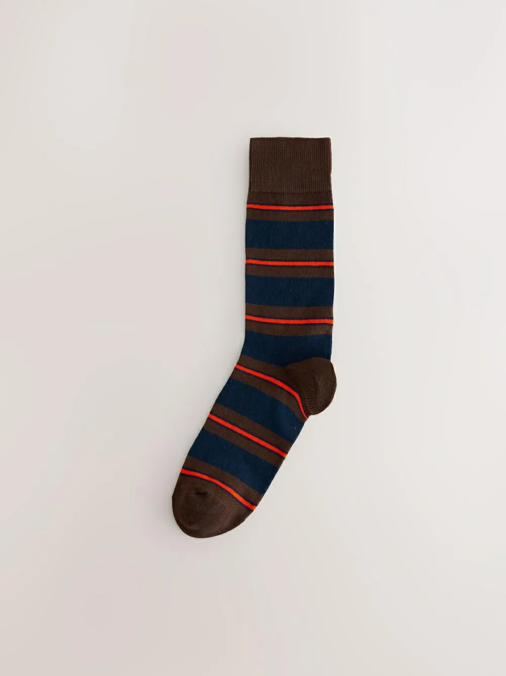 Next Blue/Red/Brown Striped Pattern Socks 8 Pack^ Socks|Socks