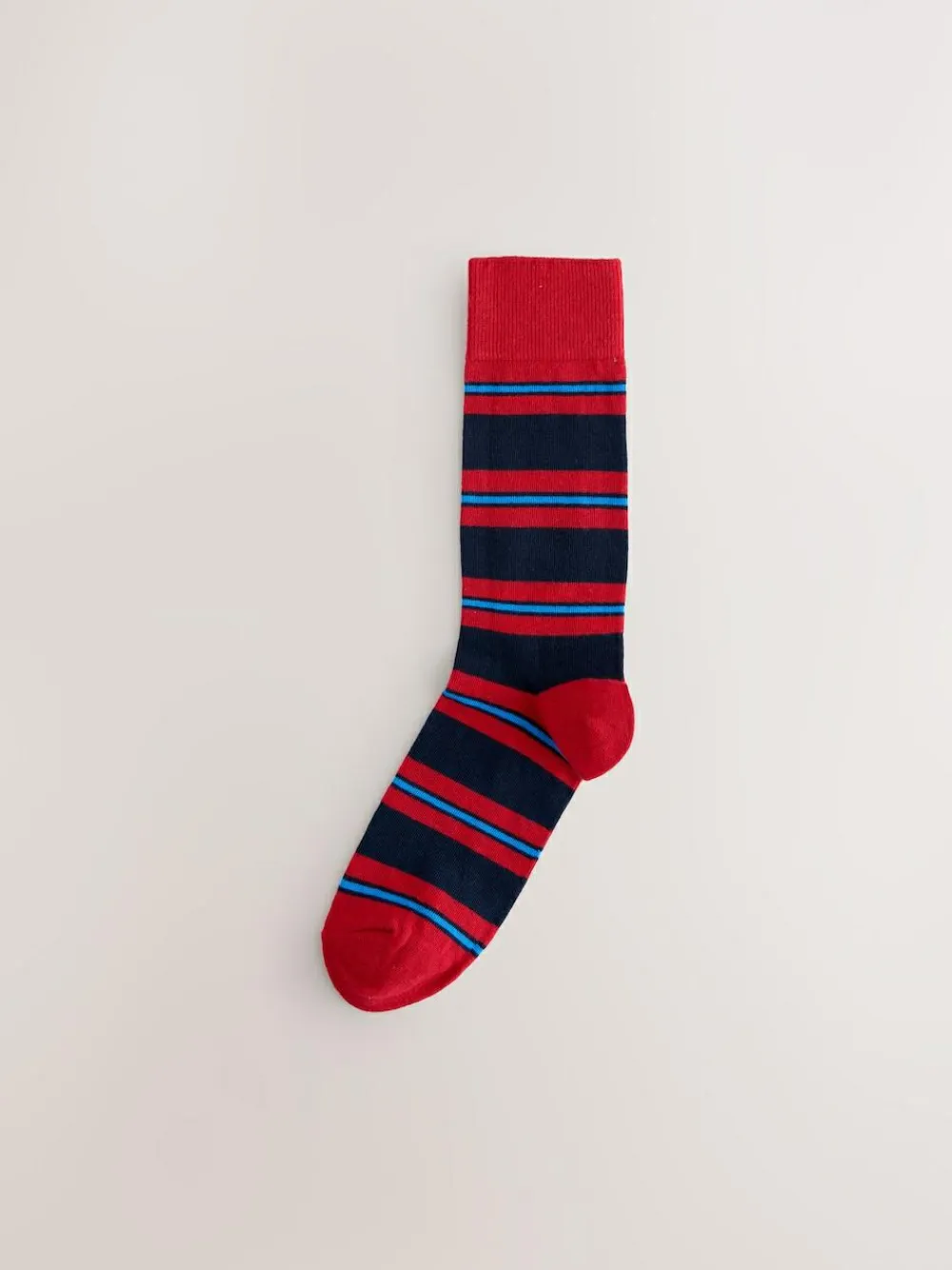 Next Blue/Red/Brown Striped Pattern Socks 8 Pack^ Socks|Socks