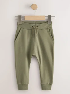 Online Next Blue/Rust Orange/ Khaki Green Skinny Fit Joggers 5 Pack (3mths-7yrs)