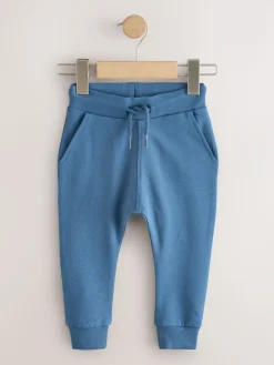Online Next Blue/Rust Orange/ Khaki Green Skinny Fit Joggers 5 Pack (3mths-7yrs)
