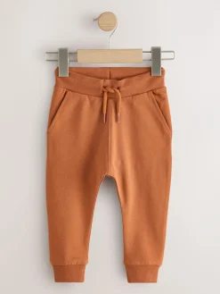Online Next Blue/Rust Orange/ Khaki Green Skinny Fit Joggers 5 Pack (3mths-7yrs)