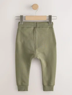 Online Next Blue/Rust Orange/ Khaki Green Skinny Fit Joggers 5 Pack (3mths-7yrs)