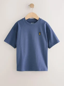 Hot Next Relaxed Fit Short Sleeve T-Shirts 4 Pack (3-16yrs) Blue/Rust/Khaki/Black