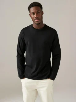 Sale Next Regular Fit Regular Fit Long Sleeve 100% Cotton T-Shirts 5 Pack Blues/Grey/Neutrals