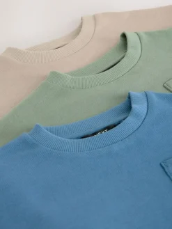 Hot Next Blue/Stone/Green Long Sleeve Top and Leggings Set 3 Pack (3mths-7yrs)